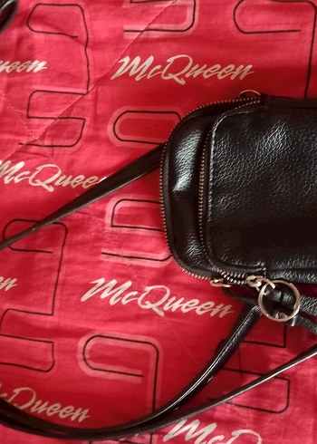 Siyah Deri Biker Kadın Çanta - Görsel 2