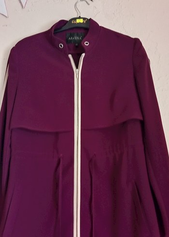 mor Uzun Kollu Hamile Kabanı - Görsel 2