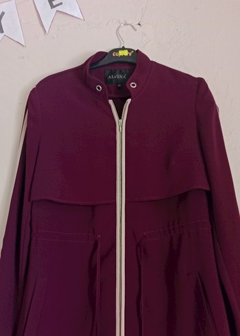 mor Uzun Kollu Hamile Kabanı - Görsel 5