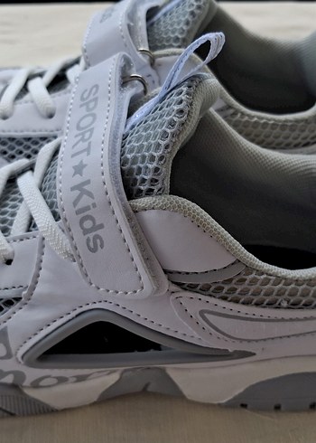 Yılan Desenli Gri Beyaz Erkek Spor Ayakkabı - Görsel 2