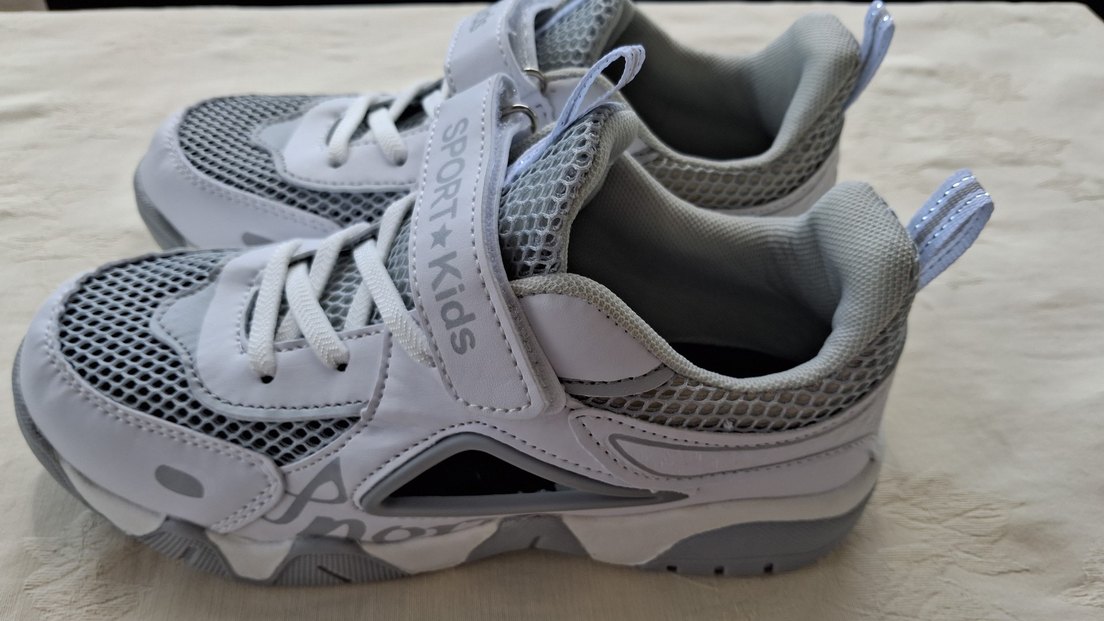 Yılan Desenli Gri Beyaz Erkek Spor Ayakkabı - Görsel 2