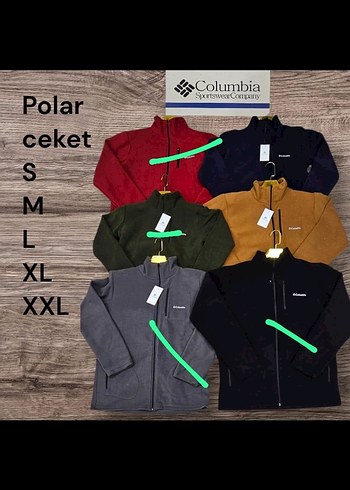 Columbia Çok Renkli Fermuarlı Polar Ceket İşaretli olan mevcut