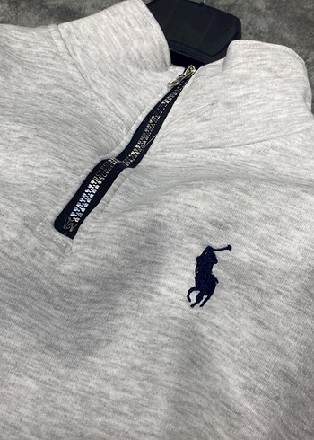 Gri Yarım Fermuarlı Erkek Sweatshirt - Görsel 2