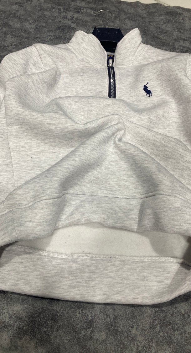 Gri Erkek Yarım Fermuarlı Sweatshirt - Görsel 2