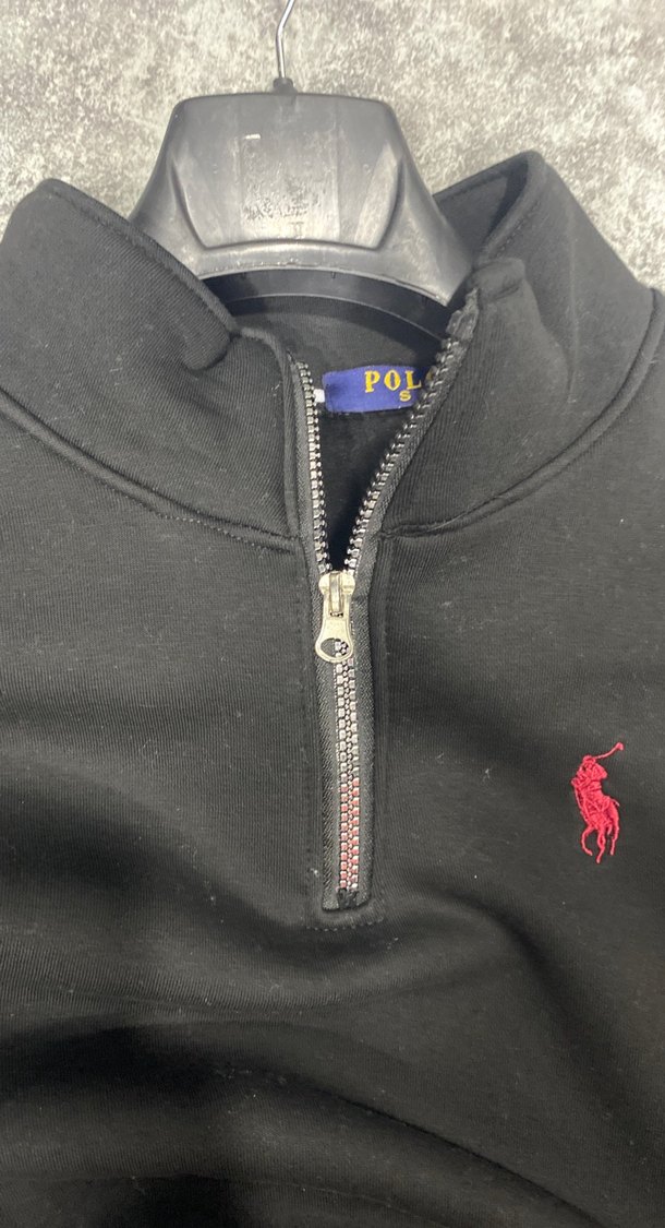 Siyah Fermuarlı Erkek Sweatshirt - Görsel 4