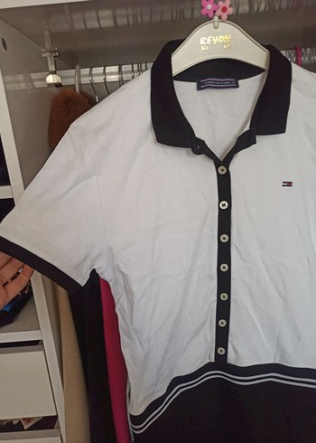 Tommy Hilfiger Düğmeli Polo Yaka Midi Pamuklu Elbise