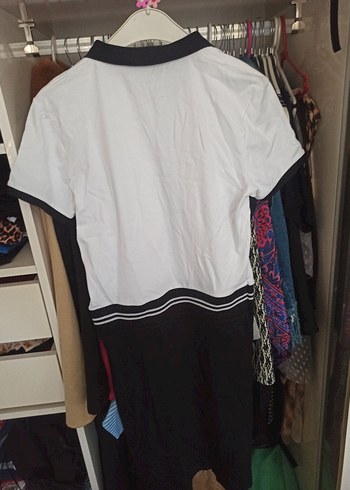 xxl Beden Düğmeli Polo Yaka Midi Pamuklu Elbise