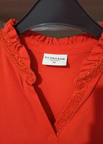 us polo taş işlemeli tsort