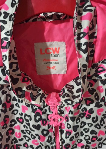 Pembe Kapüşonlu Desenli Yağmurluk - Görsel 3