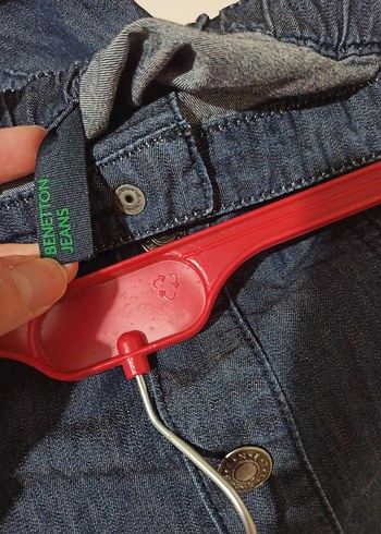 Düğmeli Straplez Mini Kot Tulum - Görsel 6