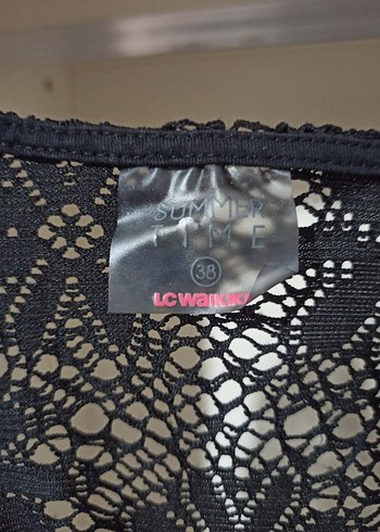 Dantelli Siyah Pareo - Görsel 4