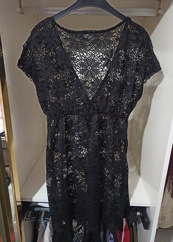 Dantelli Siyah Pareo - Görsel 2