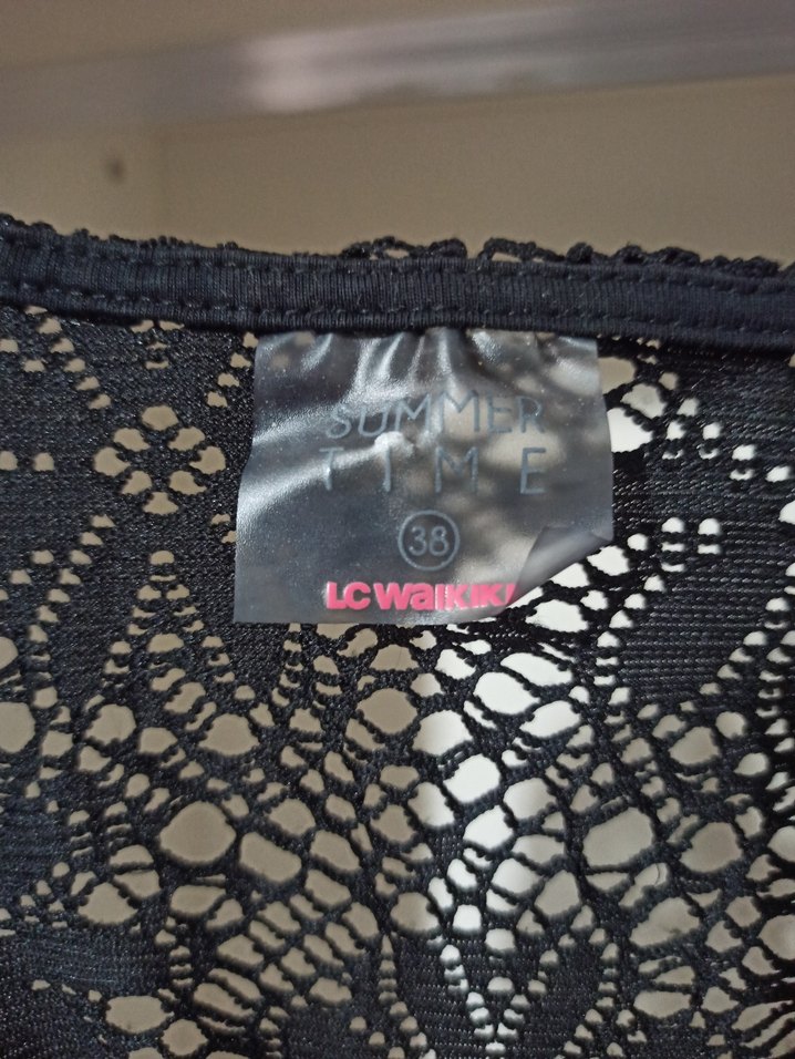 Dantelli Siyah Pareo - Görsel 4