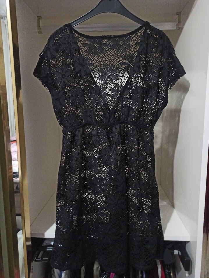 Dantelli Siyah Pareo - Görsel 3