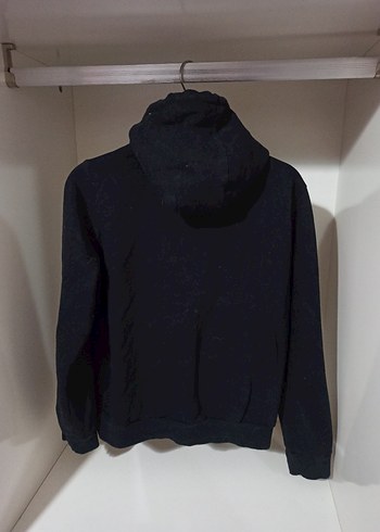 Siyah Kapüşonlu Fermuarlı Kadın Ceket - Görsel 2