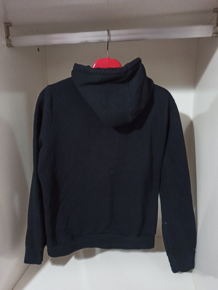 Siyah Kapüşonlu Fermuarlı Kadın Ceket - Görsel 3