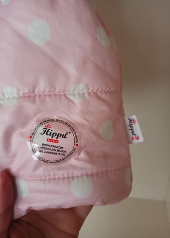 Kız bebkk Kapüşonlu Pembe Puantiyeli Yelek - Görsel 5