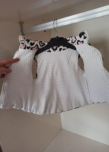 Kız Çocuk Kapüşonlu Kürklü Pembe Yelek - Görsel 7