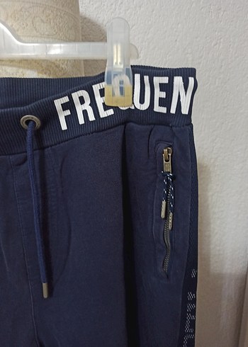 Erkek Lacivert Denim Fermuarlı Eşofman Altı - Görsel 3