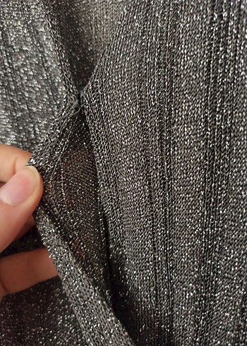 Pileli tulum v yaka İspanyol paça - Görsel 6