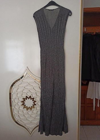 Pileli tulum v yaka İspanyol paça - Görsel 8