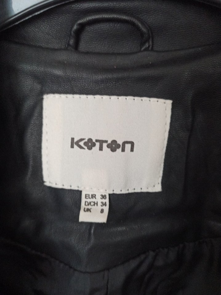 Kadın Siyah Deri Kemerli Ceket Elbise - Görsel 5