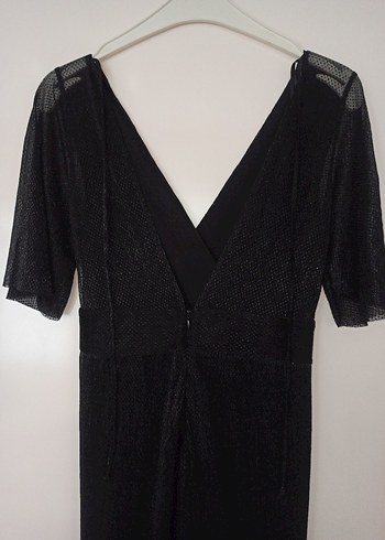 Siyah Abiye Tulum sırt detaylı - Görsel 5