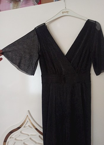 Siyah Abiye Tulum sırt detaylı - Görsel 7