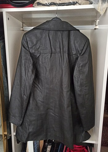 Siyah Düğmeli Deri Ceket Gerçek Deri - Görsel 3