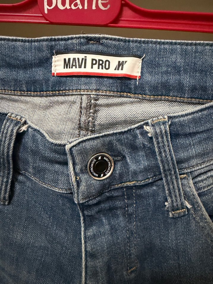 Yırtık Detaylı Rahat Kesim Erek Mavi pro jean - Görsel 3