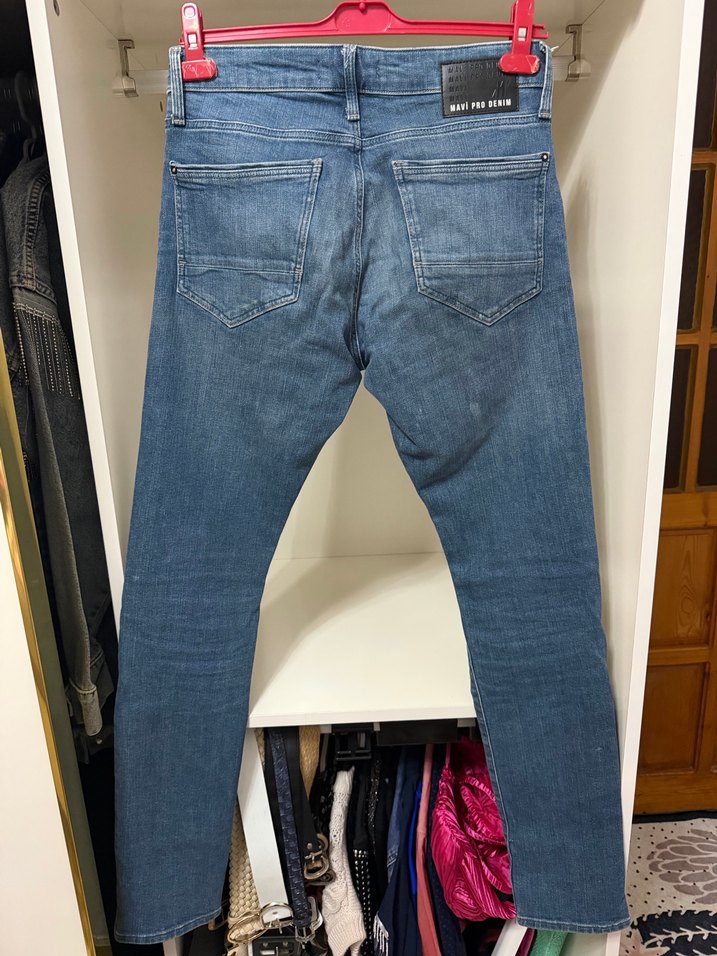 Yırtık Detaylı Rahat Kesim Erek Mavi pro jean - Görsel 2