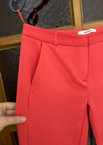 Klasik Kesim Pembe Kadın Kumaş Pantolon - Görsel 2