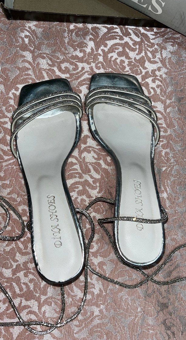 Taşlı Bağcıklı Topuklu Kadın Ayakkabı - Görsel 3