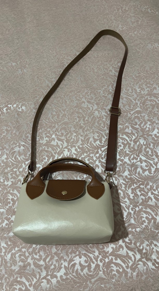 Beyaz Deri Kadın El Çantası - Görsel 5