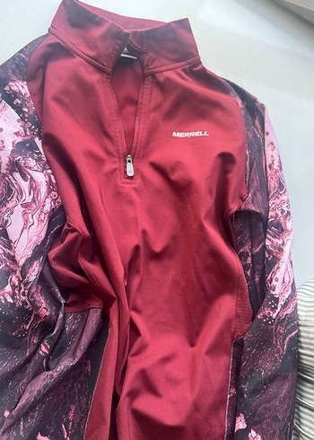 Bordo Uzun Kollu Mini Spor Üst - Görsel 2