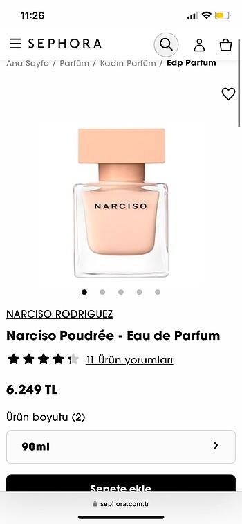 Beden narciso poudree 90ml