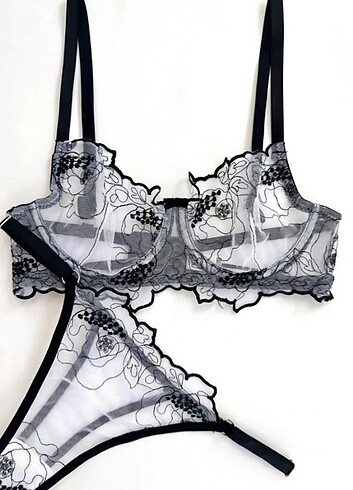 Transparan Bralet Takım 