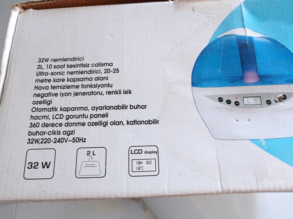 LCD Ekranlı Nemlendirici ve Hava Temizleyici - Görsel 4