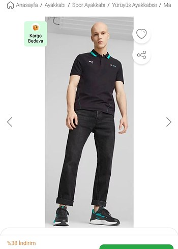 Siyah Puma Erkek Kısa Kollu Polo Tişört - Görsel 8