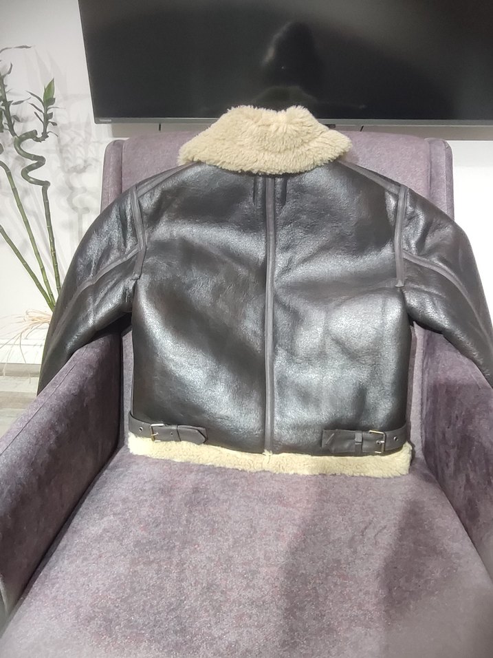 Kahverengi Kürklü Deri Kadın Ceket - Görsel 3