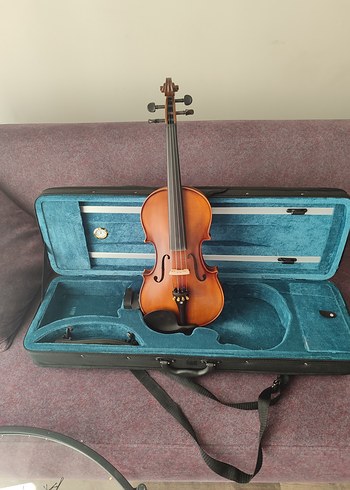 Koyu Kahverengi Keman ve Kılıfı - Görsel 2