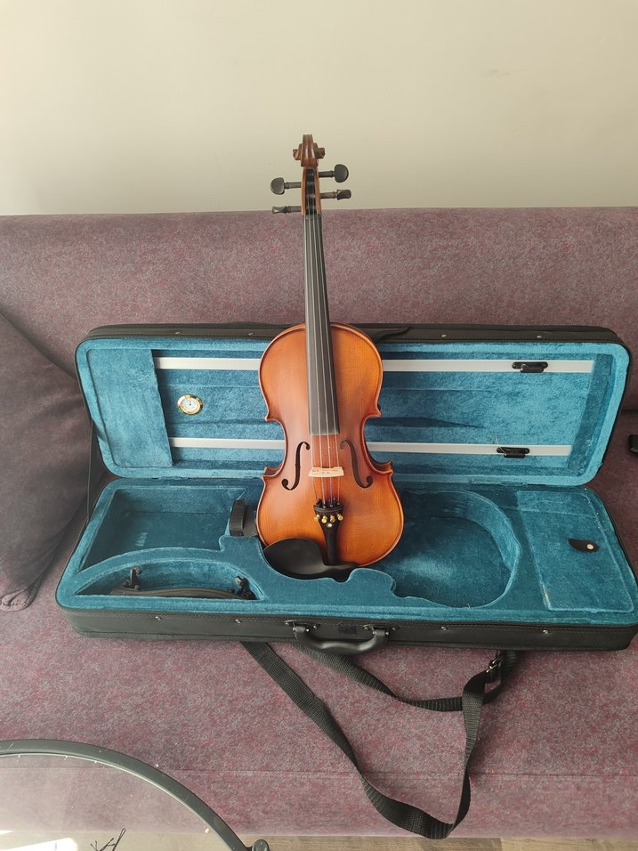 Koyu Kahverengi Keman ve Kılıfı - Görsel 2