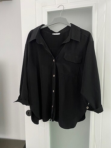 Zara Siyah oversize gömlek