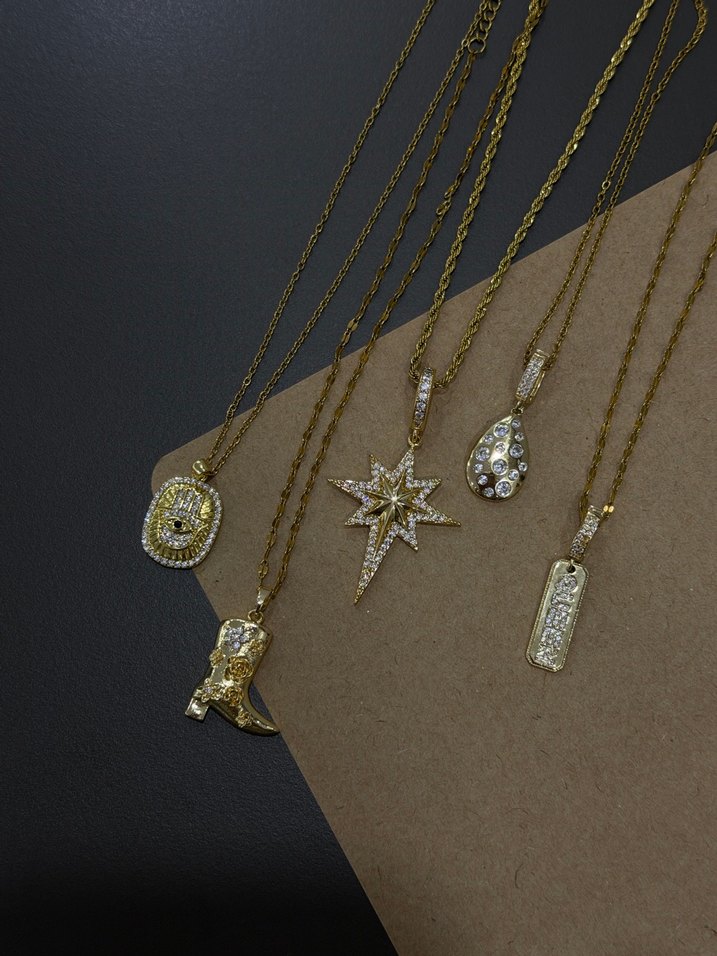 Çelik Kolye Küpe Bilezik Bileklik - Görsel 2