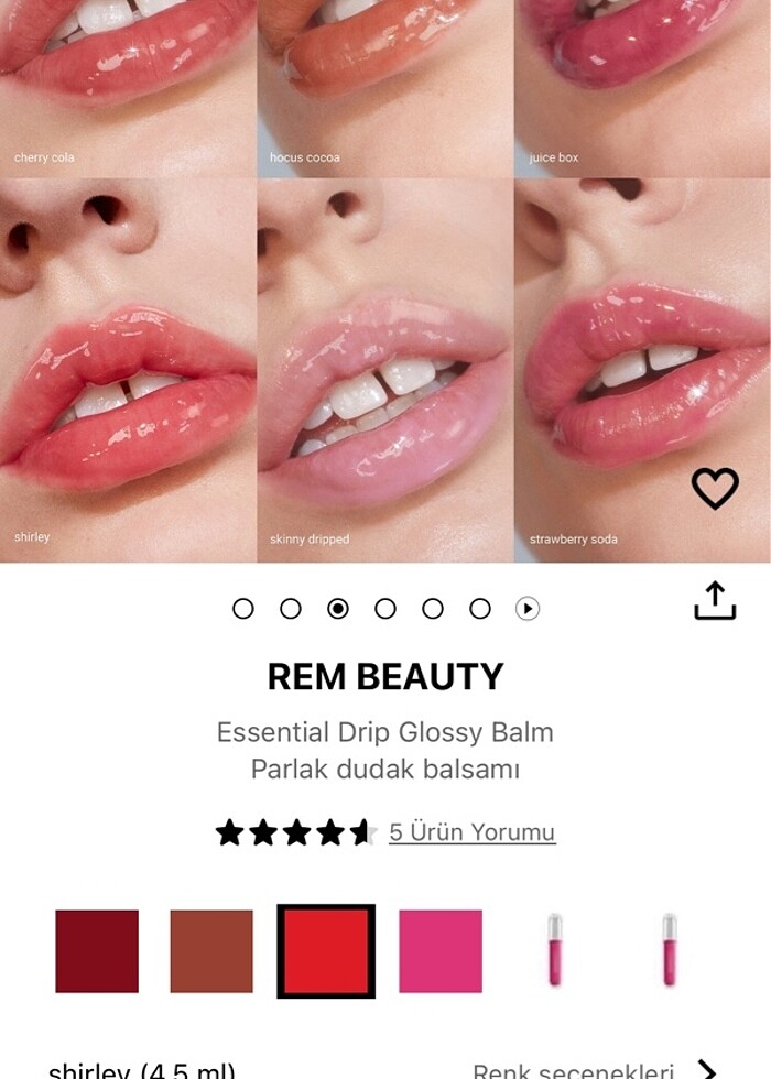 REM BEUTY essential drip glossy balm parlak dudak balsamı - Görsel 3