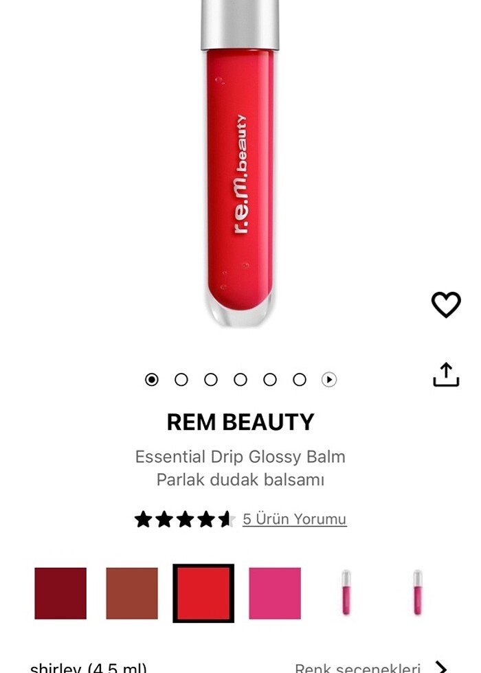 REM BEUTY essential drip glossy balm parlak dudak balsamı - Görsel 4