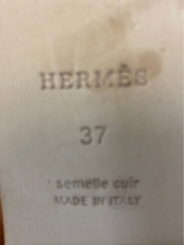Hermes HERMES ORAN HAKİKİ DERİ TERLİK