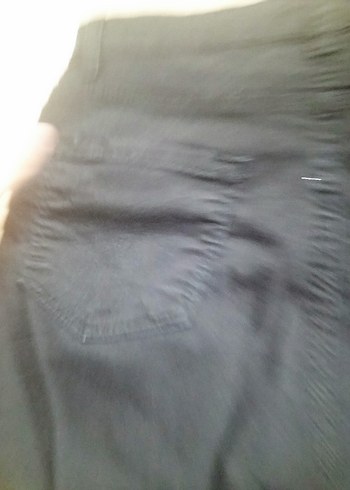 Diğer Düğmeli Siyah Kadın Denim Midi Jean