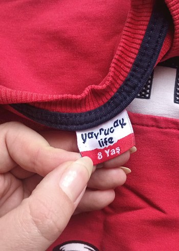 Kırmızı Baskılı Erkek Sweatshirt - Görsel 3