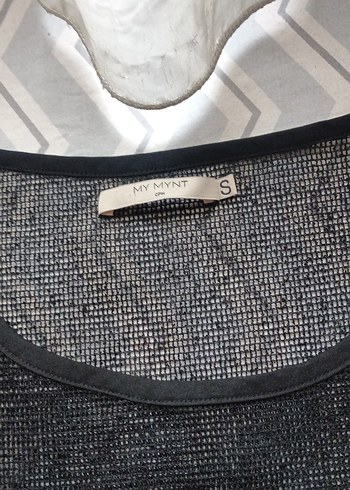 Gri Kadın Uzun Kollu Keten Triko - Görsel 3